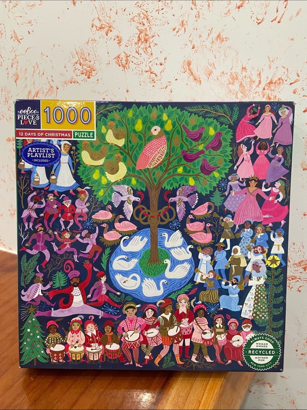 Eeboo 12 Days of Christmas - 1000 Piece Puzzle